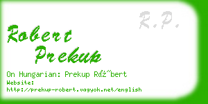 robert prekup business card